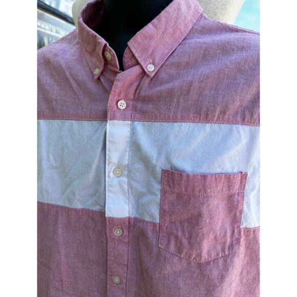 Arizona Jeans Company Pink and White 90s Shirt Large/XL - Picture 6 of 7